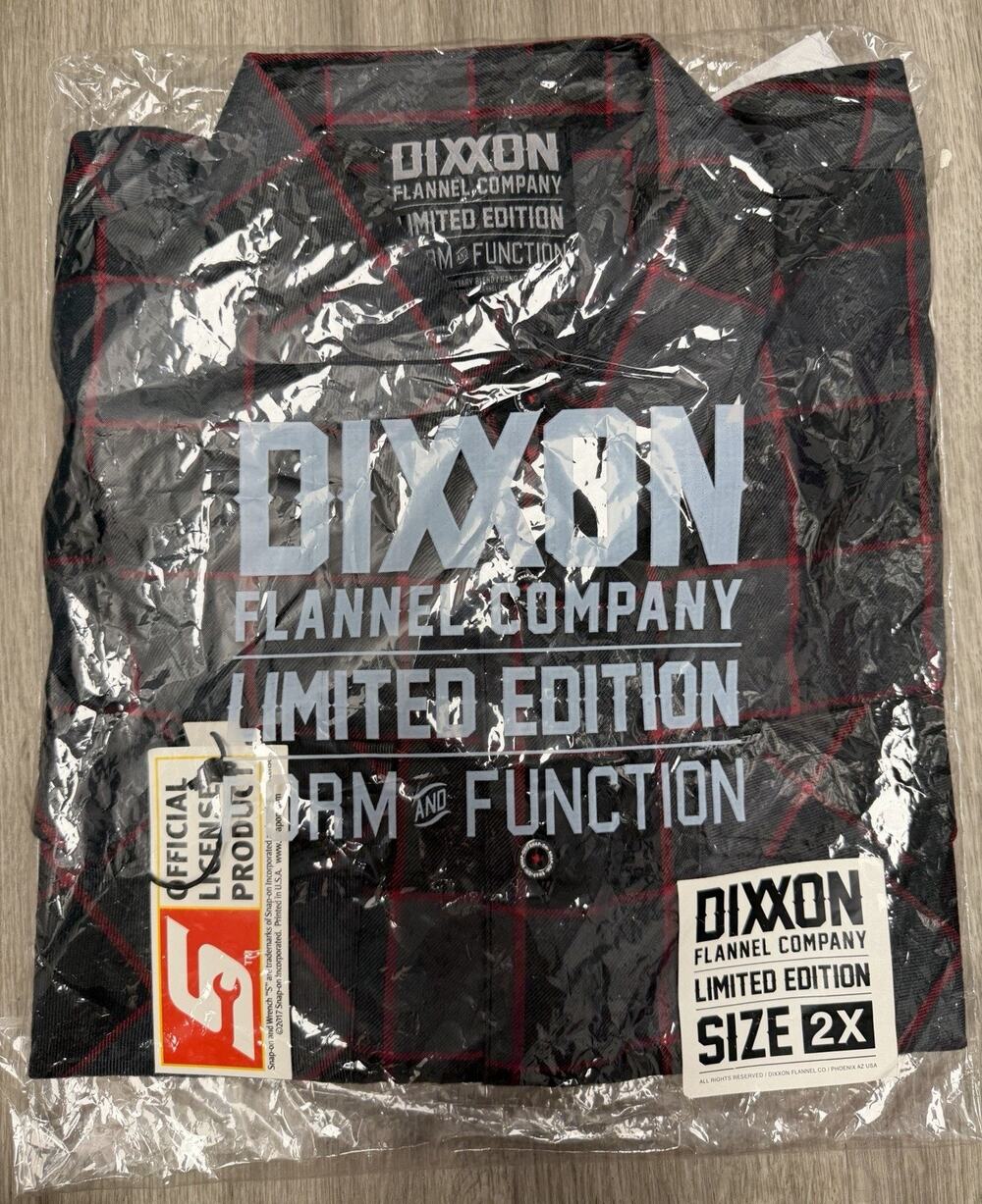 Dixxon x Snap On Flannel Limited Edition Form Function Sz 2XL Black Gray Red New